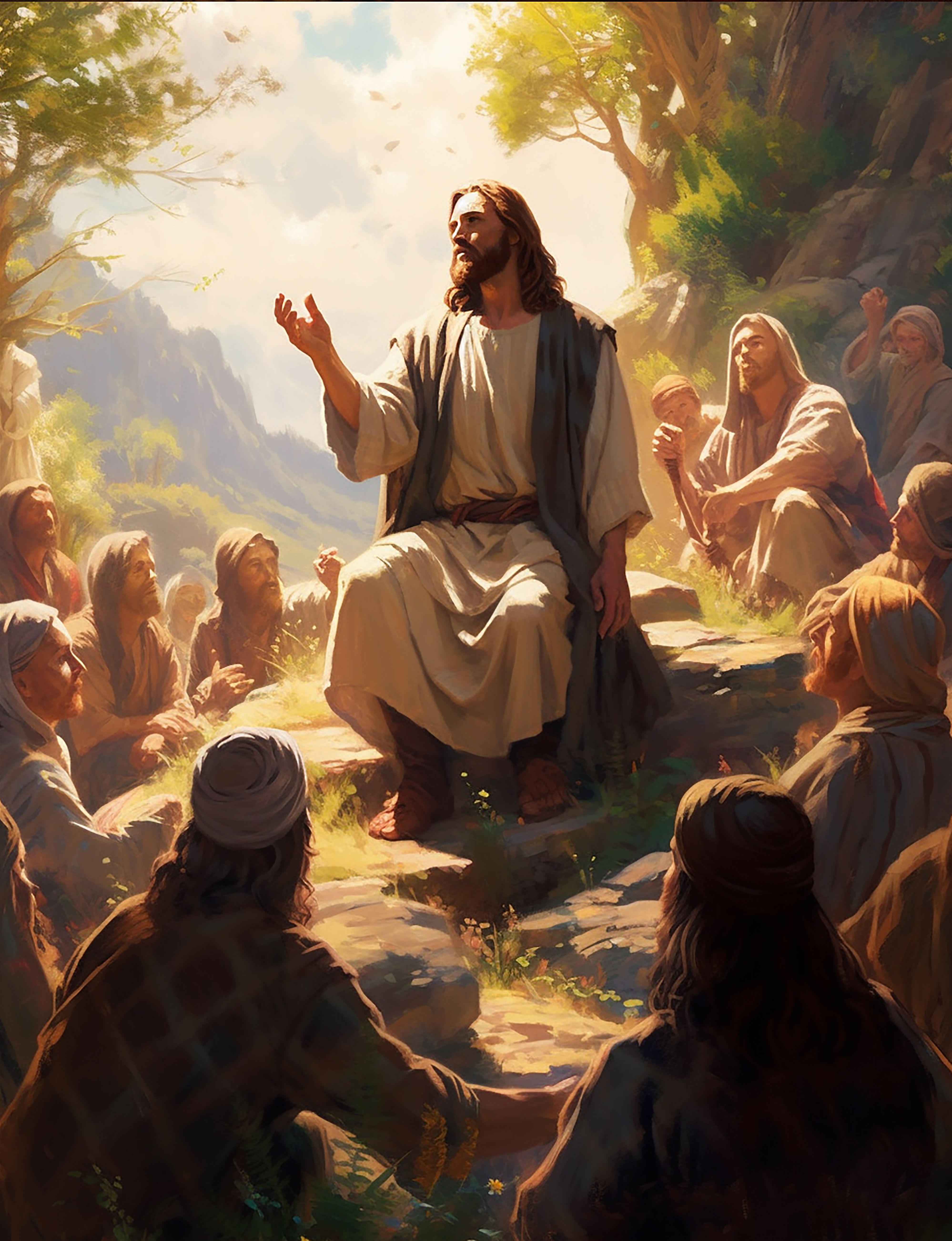 Jesus Christ teaching his disciples
